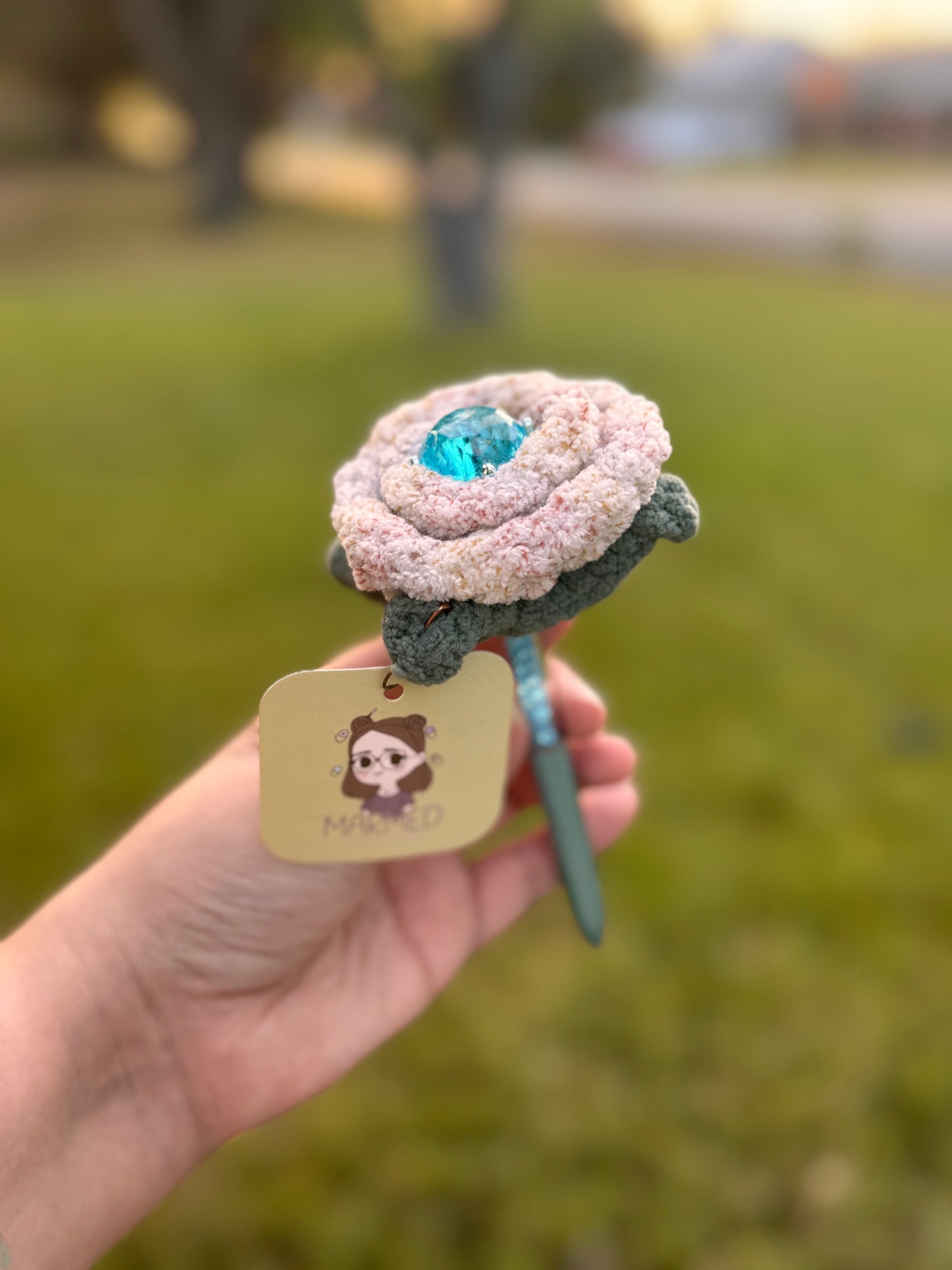 Crochet Rose Pen