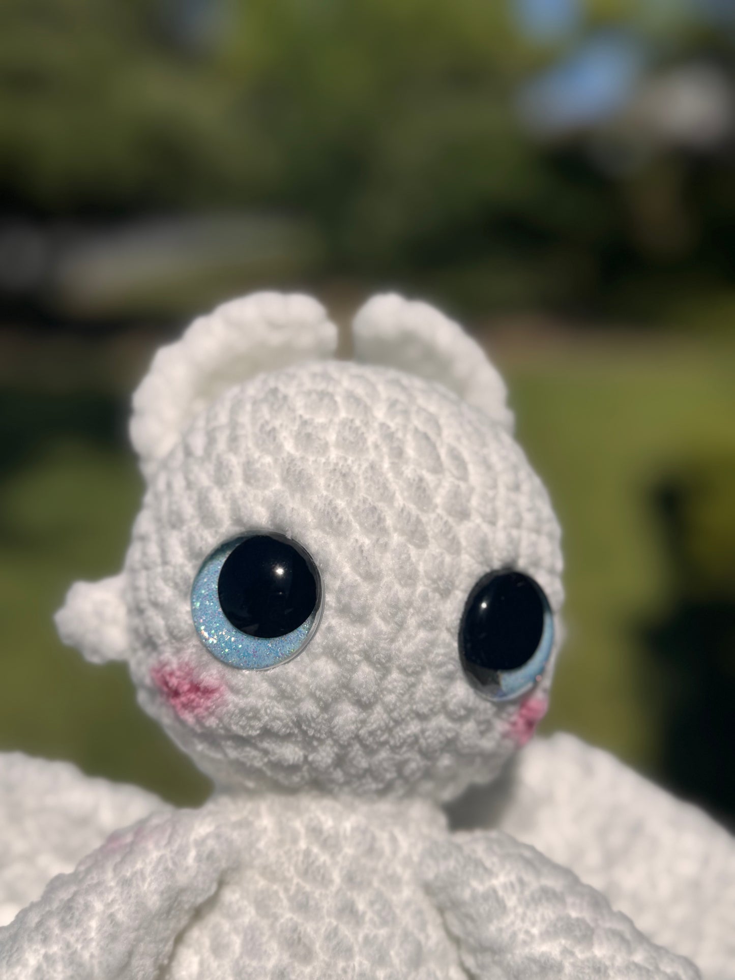Plush White Dragon Crochet Amigurumi