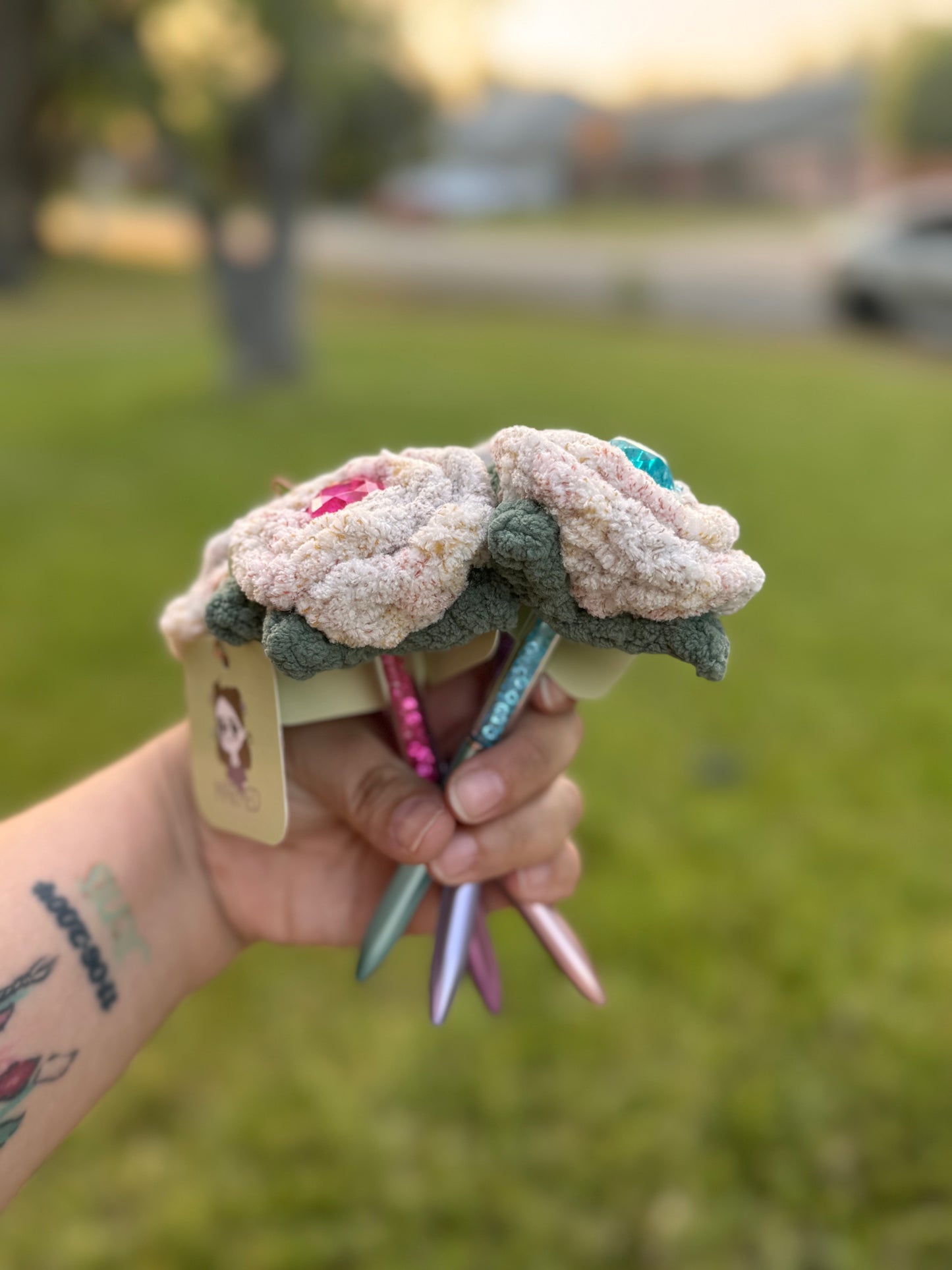 Crochet Rose Pen